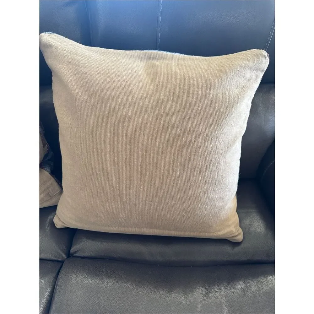 Pottery Barn Curtis Kilim Set of 2 Pillows Wool/ Cotton Blend Multi Colored EUC